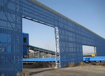 牡丹江原料場防風抑塵網使用案例